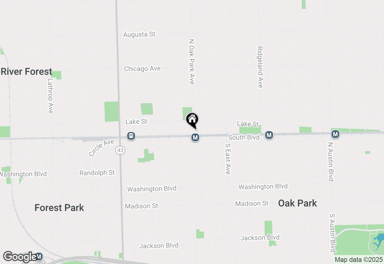 Map of 105 N Oak Park Avenue #2C, Oak Park, IL 60301