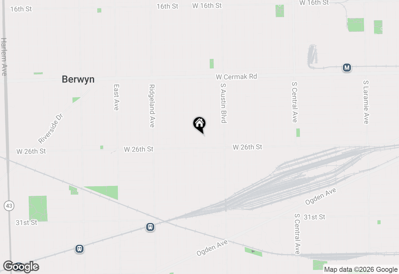 Map of 2513 S 61st Court, Cicero, IL 60804