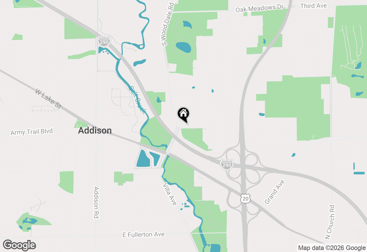 Map of 500 E Sherwood Drive, Addison, IL 60101