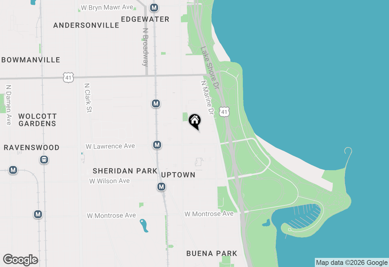 Map of 910 W Gunnison Street #G, Chicago, IL 60640
