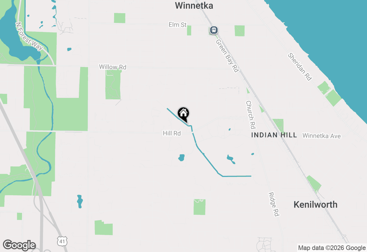 Map of 140 Birch Street, Winnetka, IL 60093