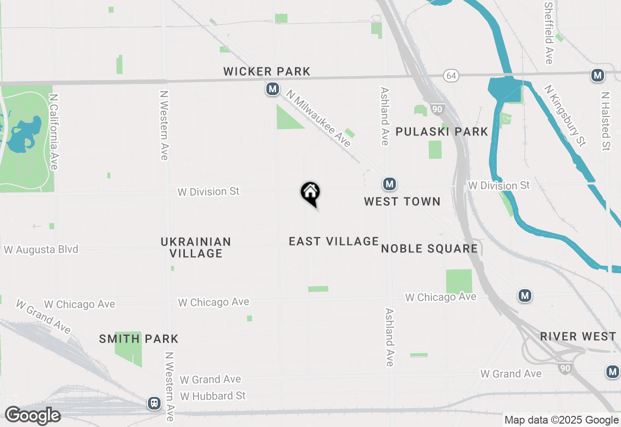 Map of 1850 W Thomas Street, Chicago, IL 60622