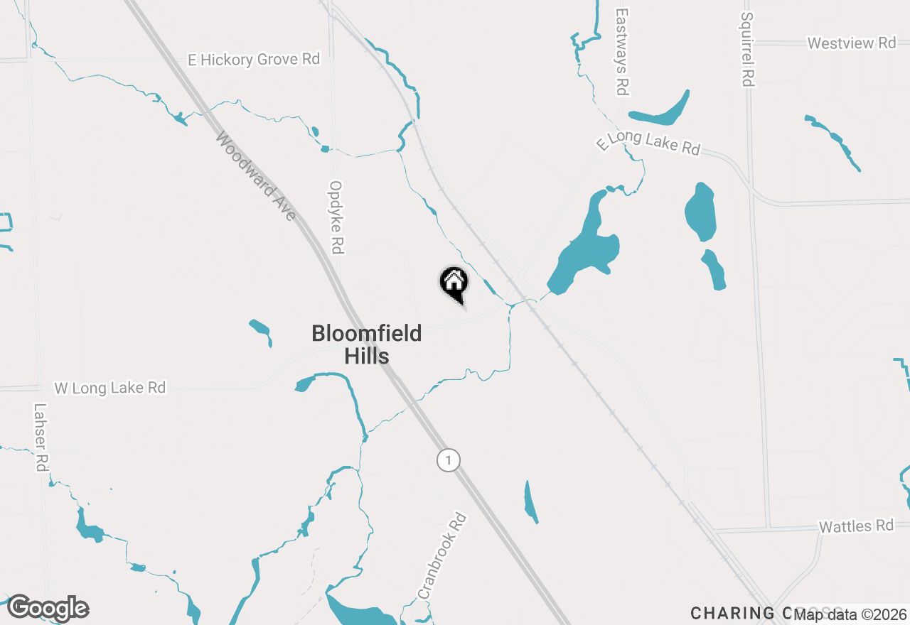 Map of 177 E Long Lake Road, Bloomfield Hills, MI 48304