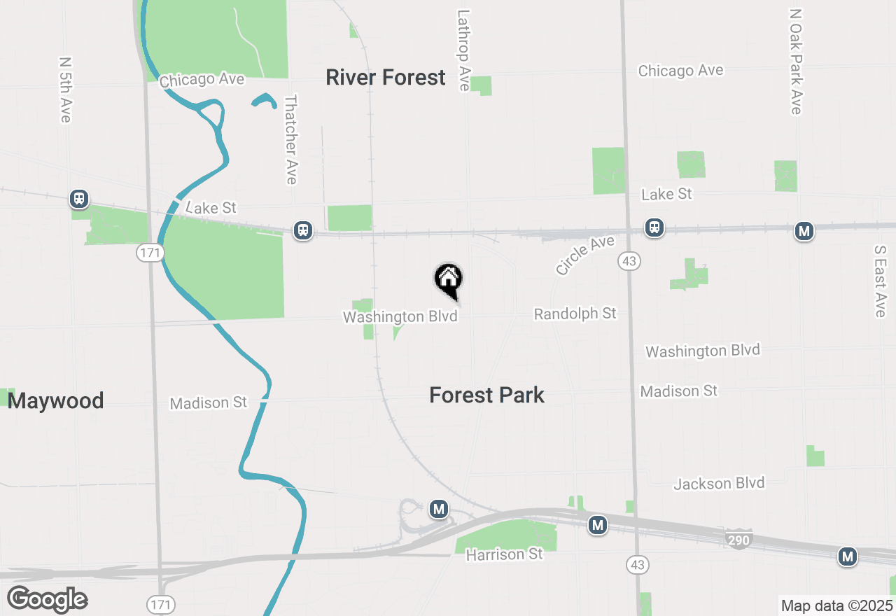 Map of 7628 Washington Boulevard, River Forest, IL 60305