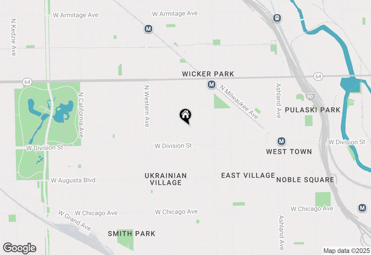 Map of 2144 W Potomac Avenue #1R, Chicago, IL 60622