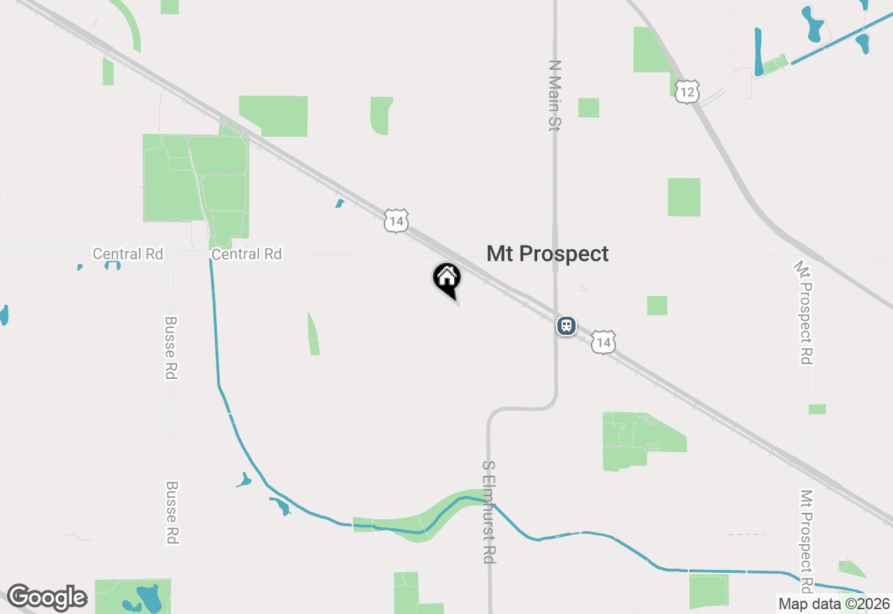 Map of 107 S Hi Lusi Avenue, Mount Prospect, IL 60056