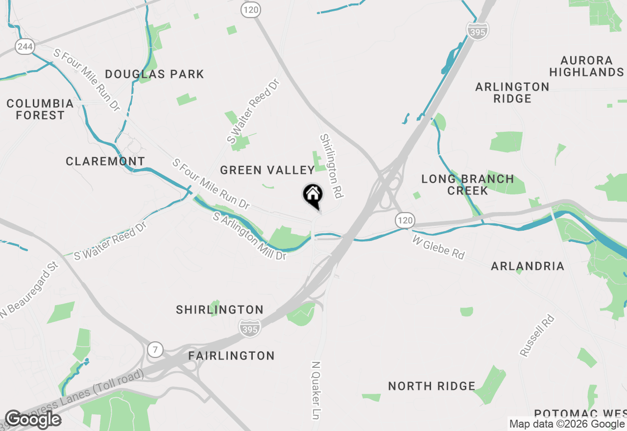 Map of 2619 S Kenmore Court, Arlington, VA 22206