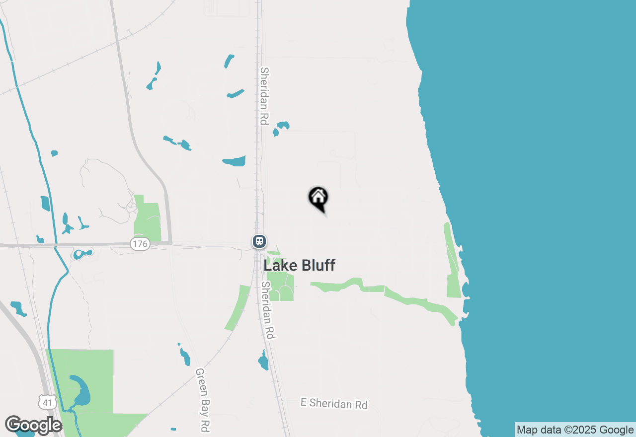 Map of 213 E Washington Avenue, Lake Bluff, IL 60044