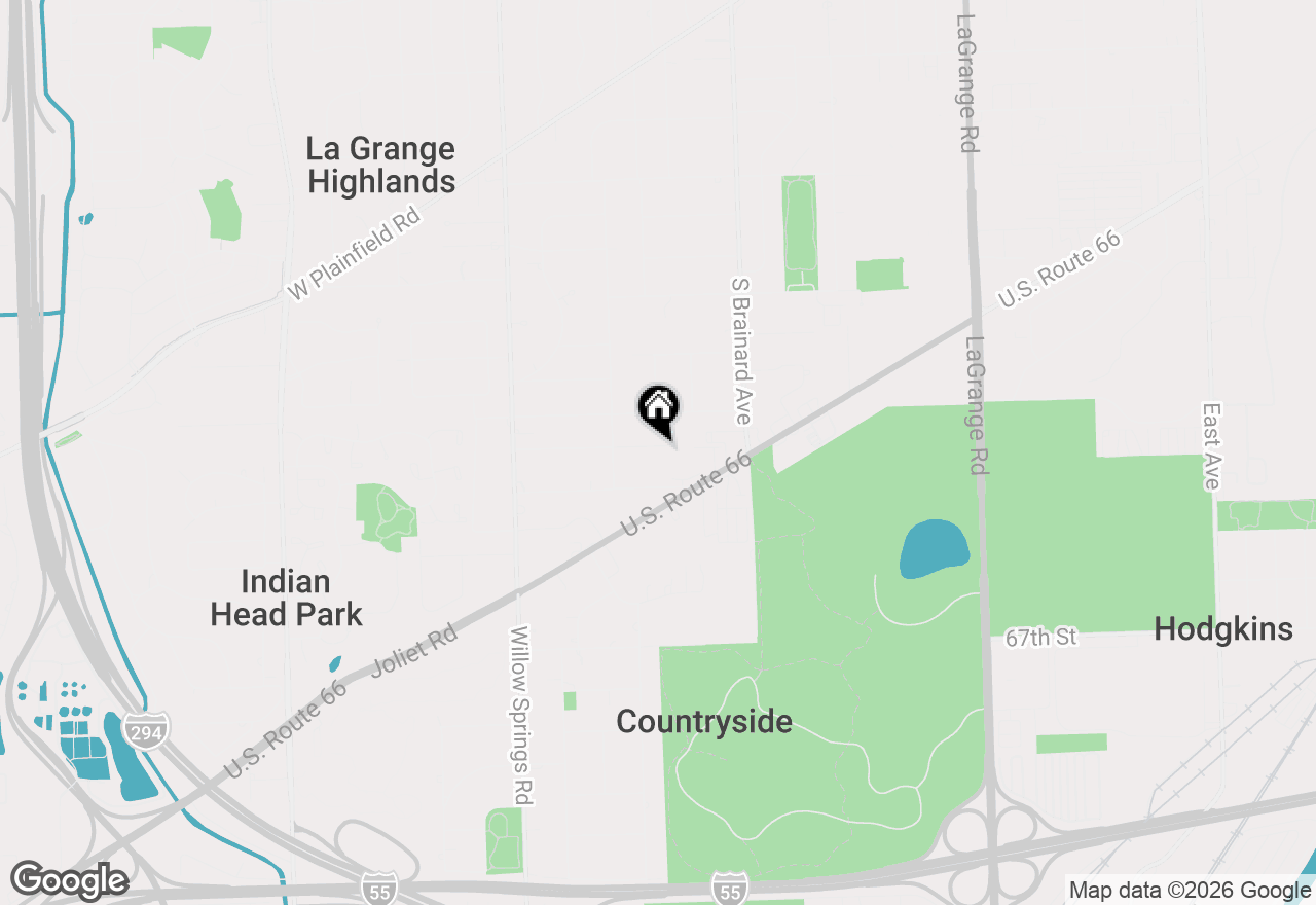 Map of 1001 63rd Place, La Grange Highlands, IL 60525