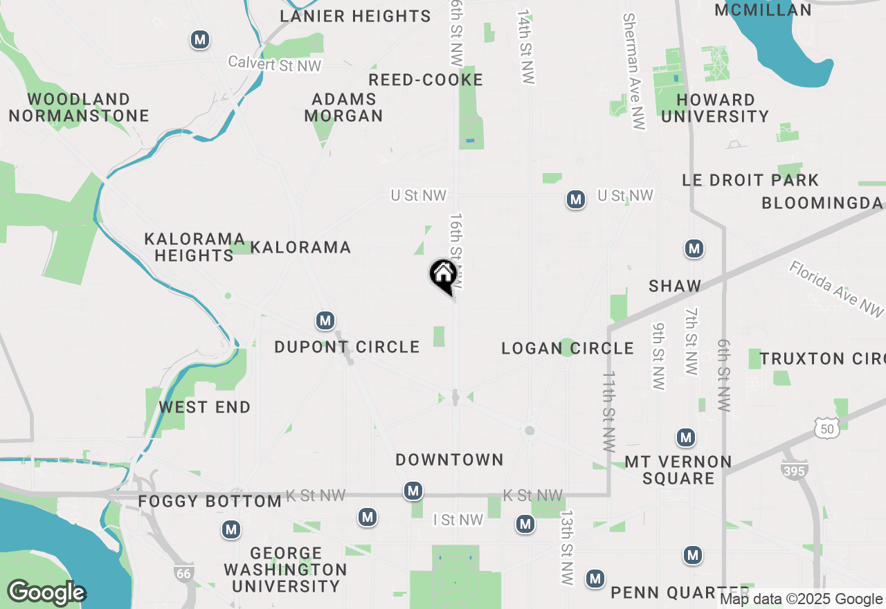 Map of 1608 Corcoran Street Nw, Washington, DC 20009
