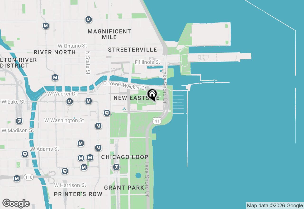 Map of 423 E Benton Place, Chicago, IL 60601
