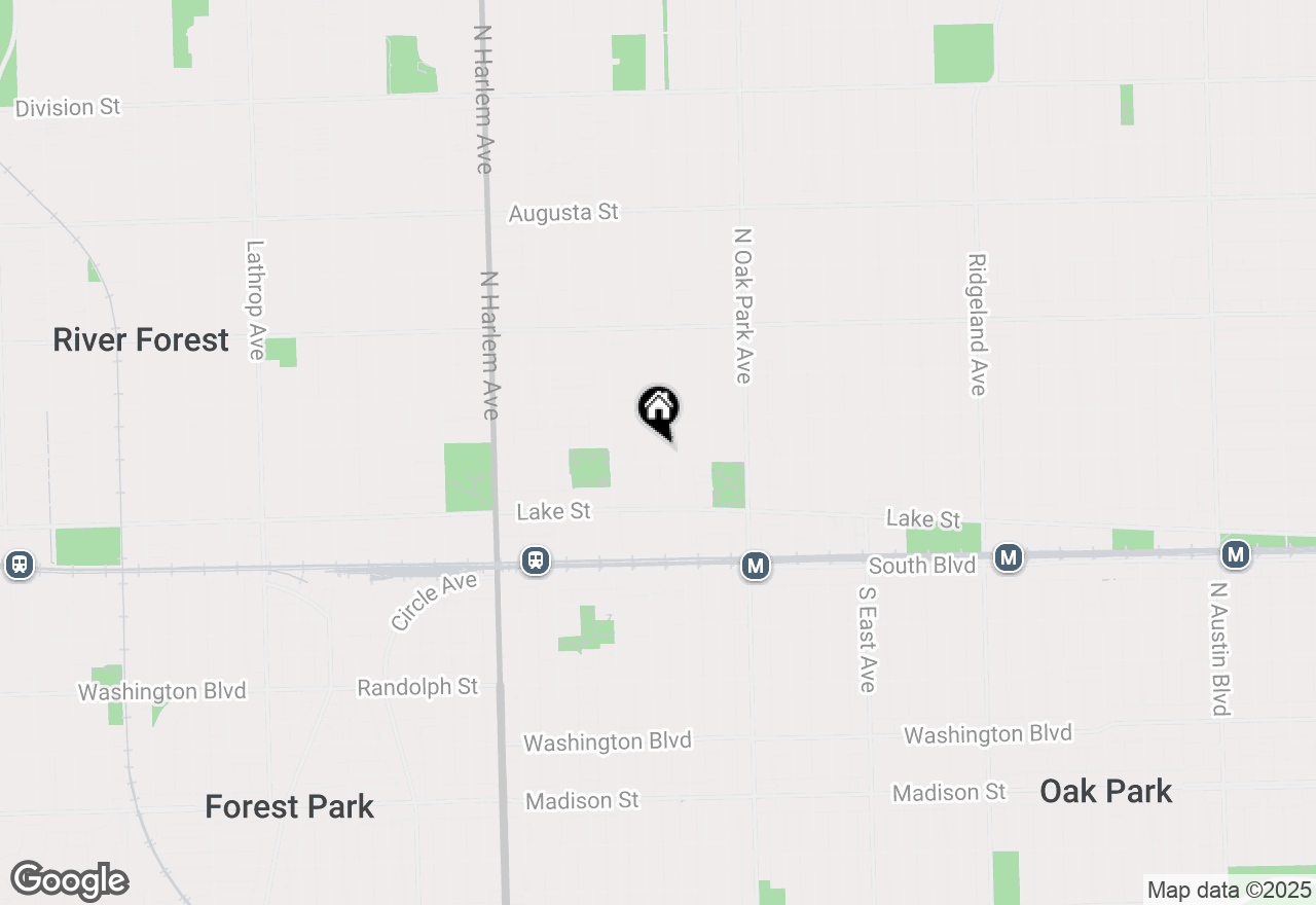 Map of 203 N Kenilworth Avenue #2N, Oak Park, IL 60302