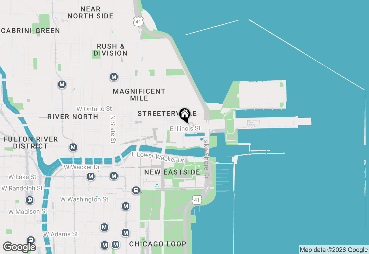 Map of (Address confidential), Chicago, Illinois 60611