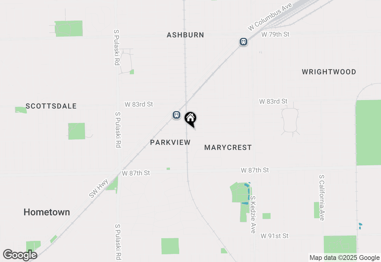 Map of 3545 W 84th Place, Chicago, IL 60652