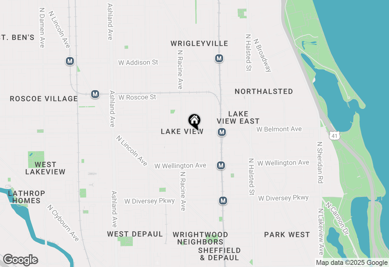 Map of 1113 W Belmont Avenue #1113-2N, Chicago, IL 60657