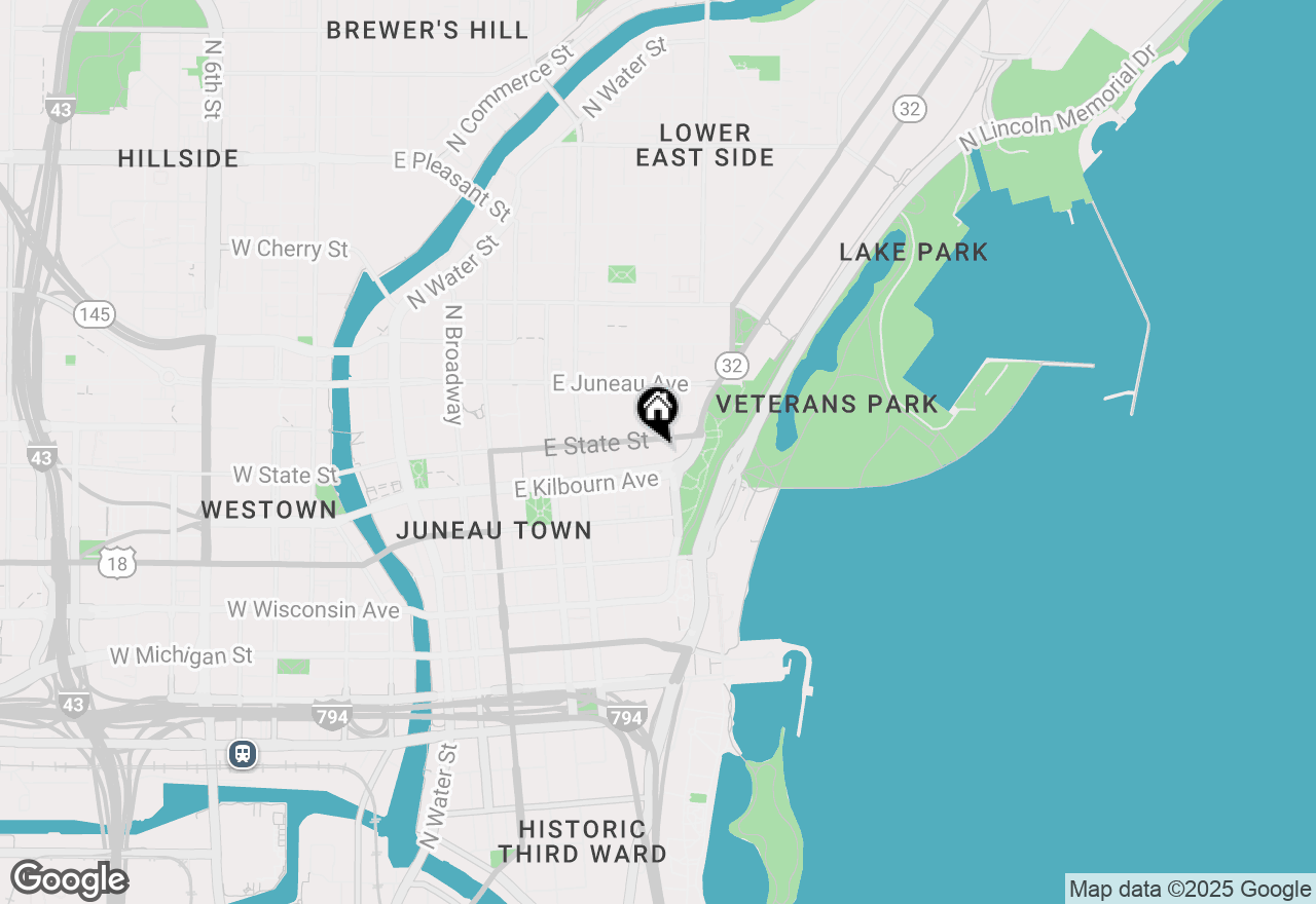 Map of 929 N Astor St #2507-05, Milwaukee, WI 53202