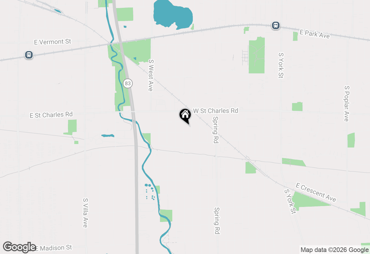 Map of 409 S Berkley Avenue, Elmhurst, IL 60126