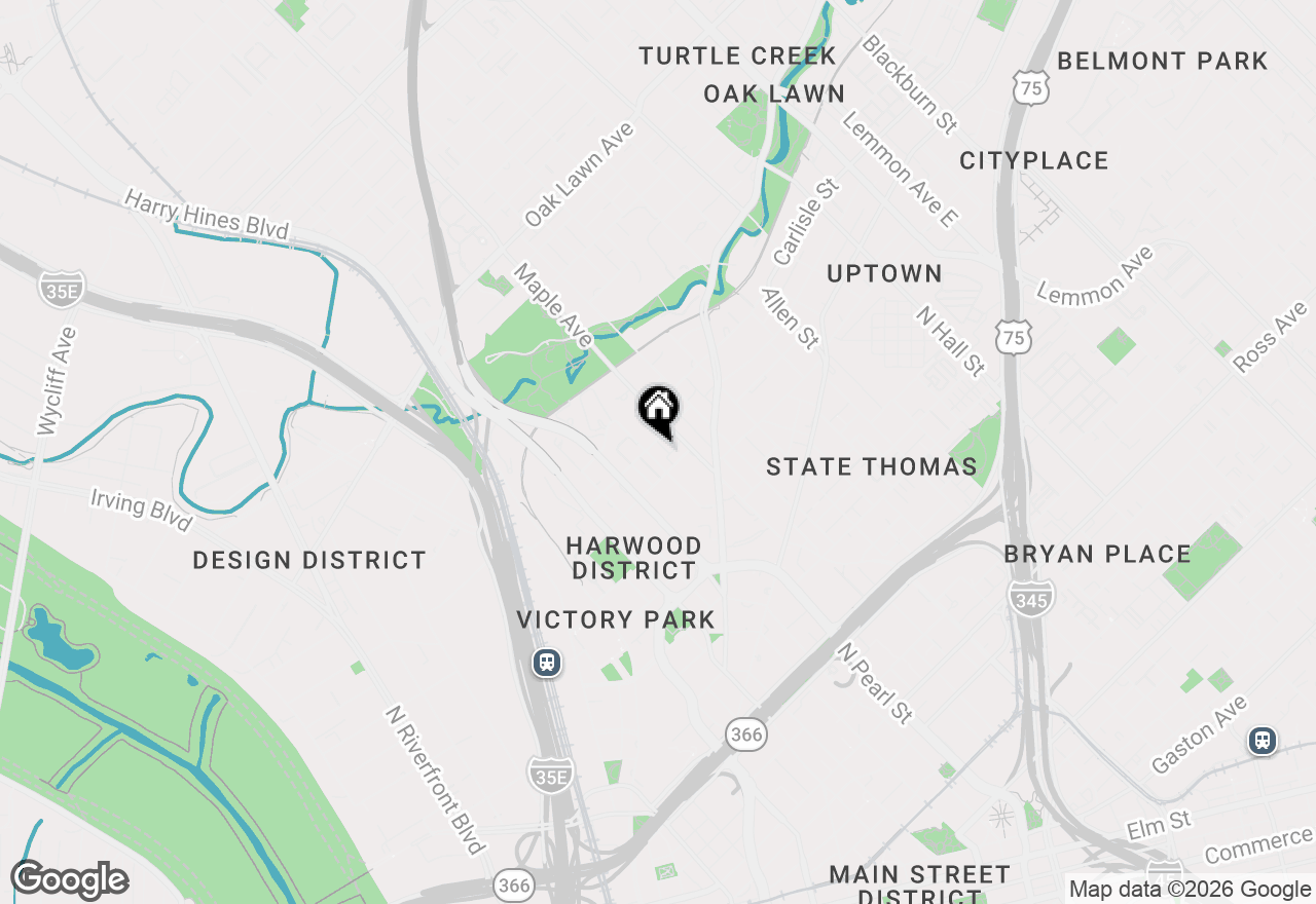 Map of 2300 Wolf Street #3D, Dallas, TX 75201