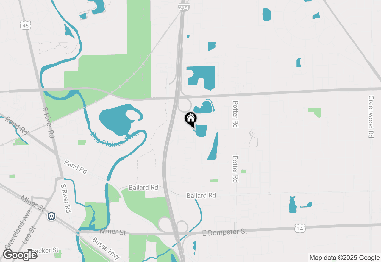 Map of 9372 Bay Colony Drive #2S, Des Plaines, IL 60016