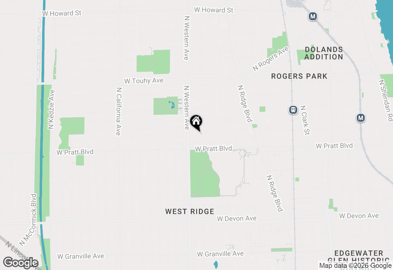 Map of 2322 W Farwell Avenue #3W, Chicago, IL 60645