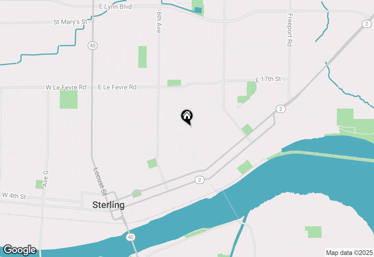 Map of 724 Broadway Avenue, Sterling, IL 61081