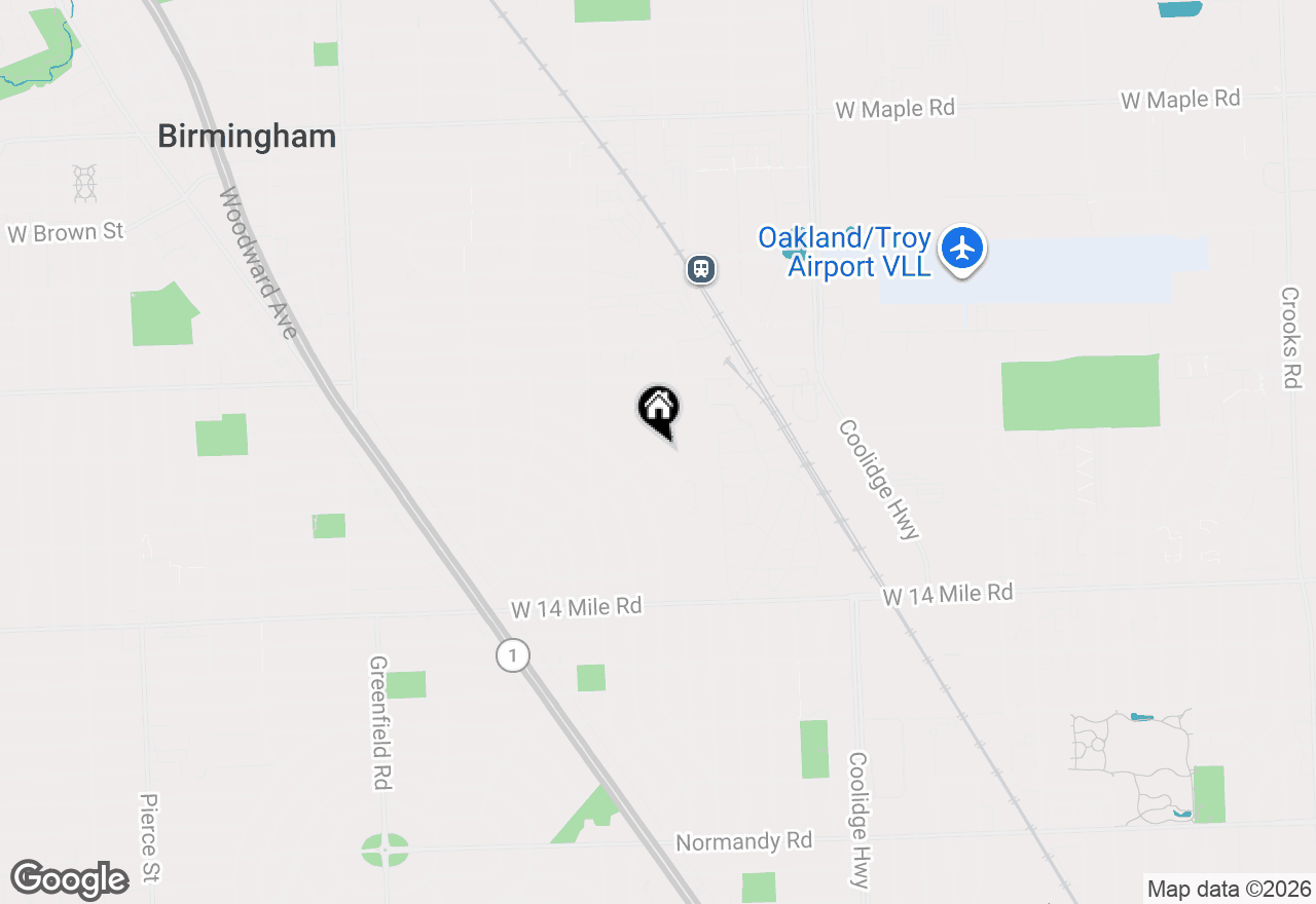 Map of 1503 Cheltenham Road, Birmingham, MI 48009