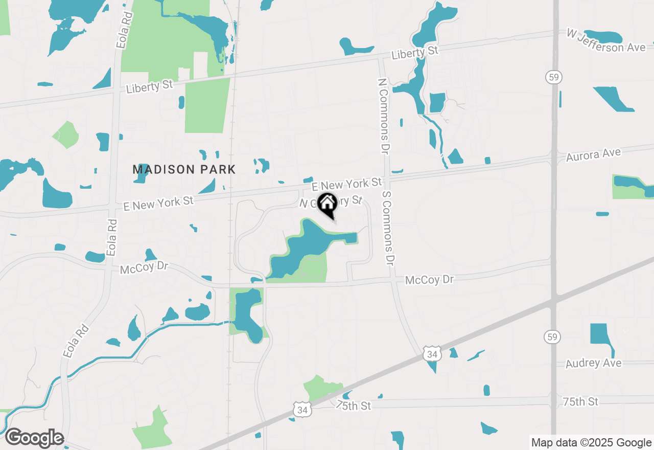 Map of 390 Springlake Lane #B, Aurora, IL 60504