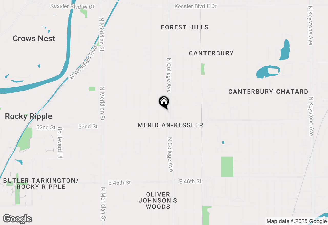 Map of 5259 Broadway Street, Indianapolis, IN 46220
