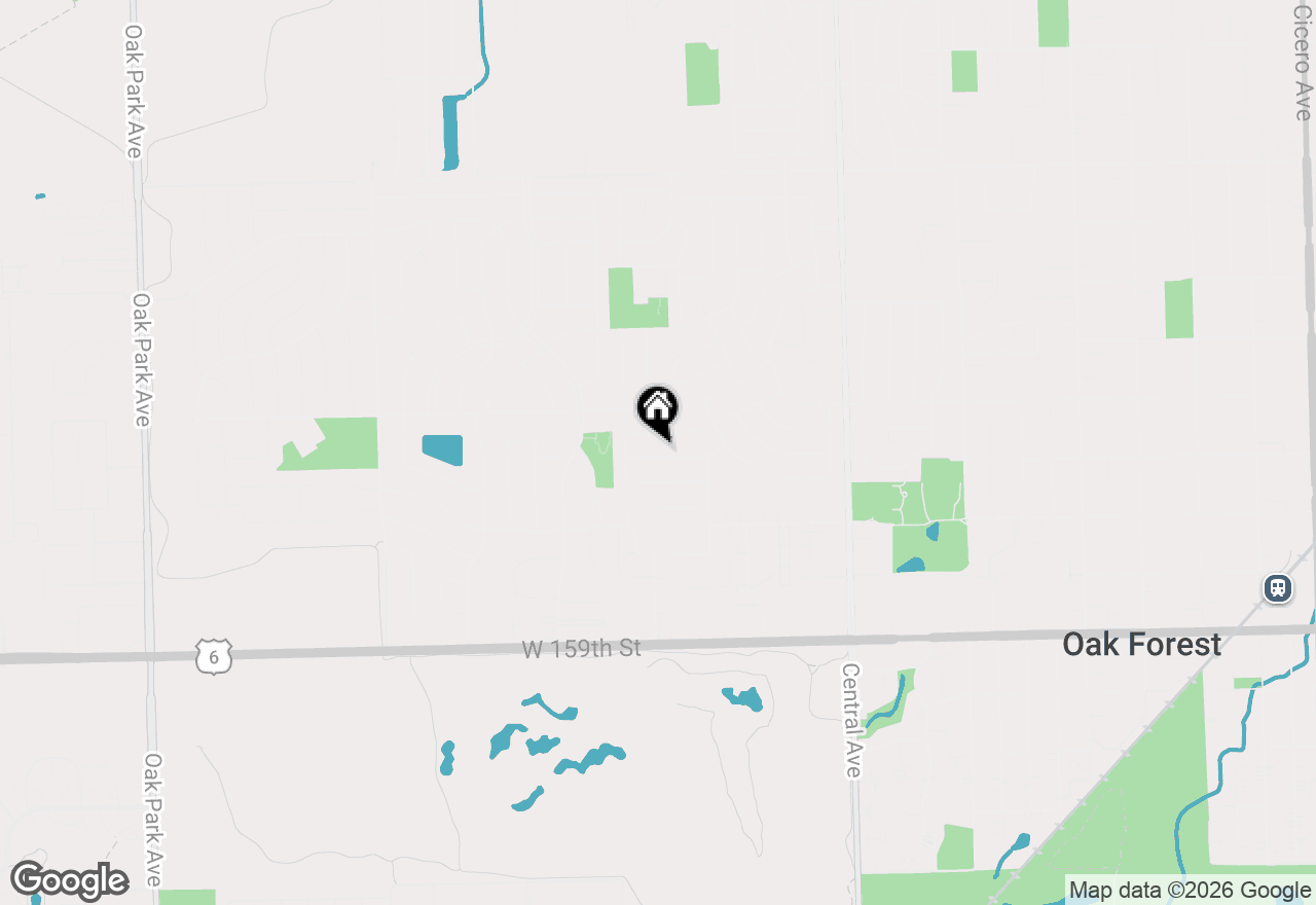 Map of 5912 Stuart Lane, Oak Forest, IL 60452
