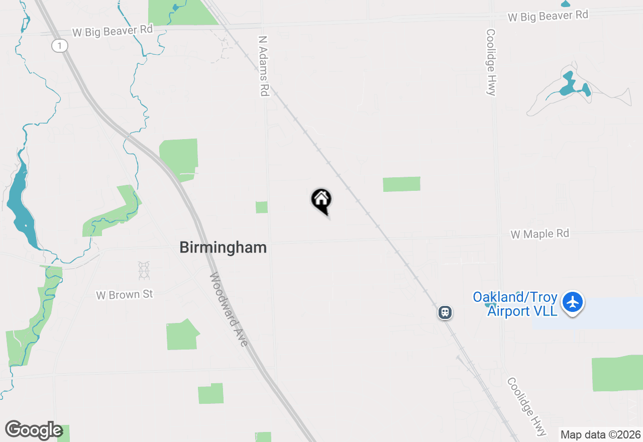 Map of 1509 Yorkshire Road, Birmingham, MI 48009