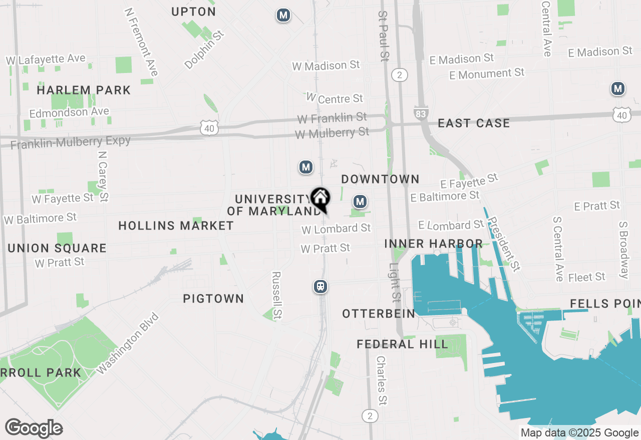 Map of 22 S Howard Street #R-201, Baltimore, MD 21201