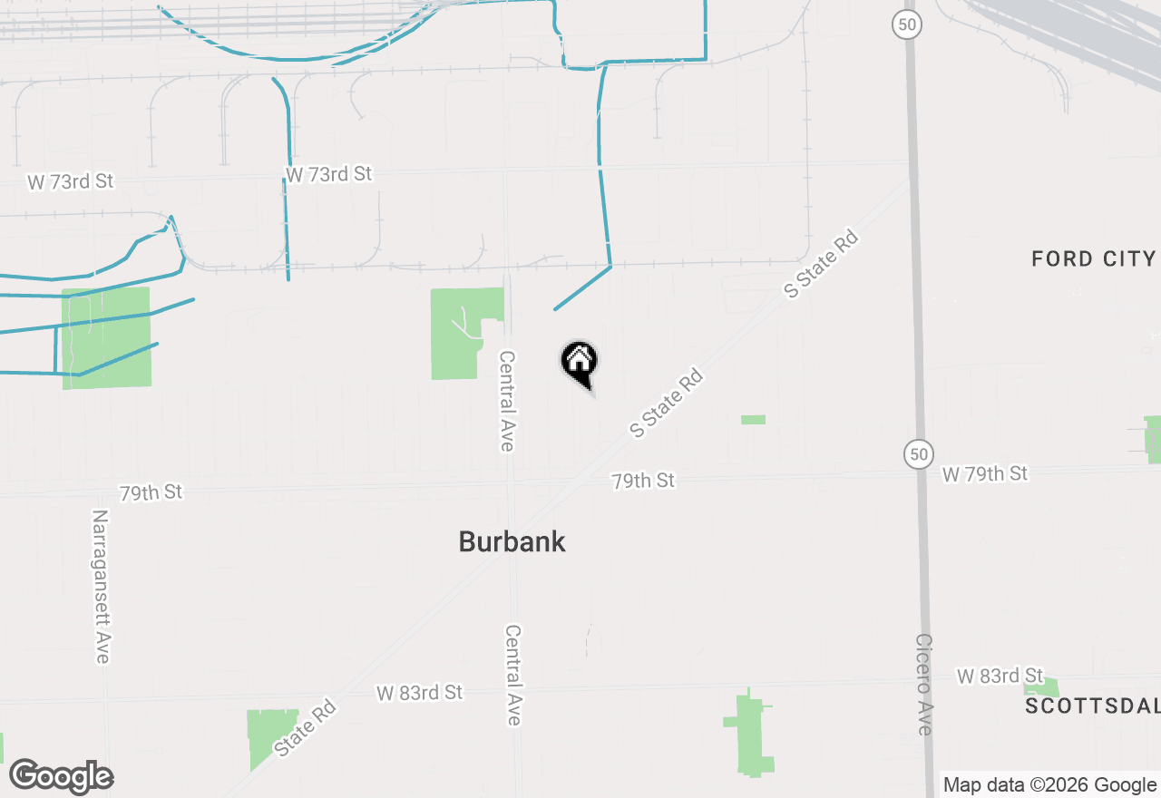 Map of 7732 Lotus Avenue, Burbank, IL 60459