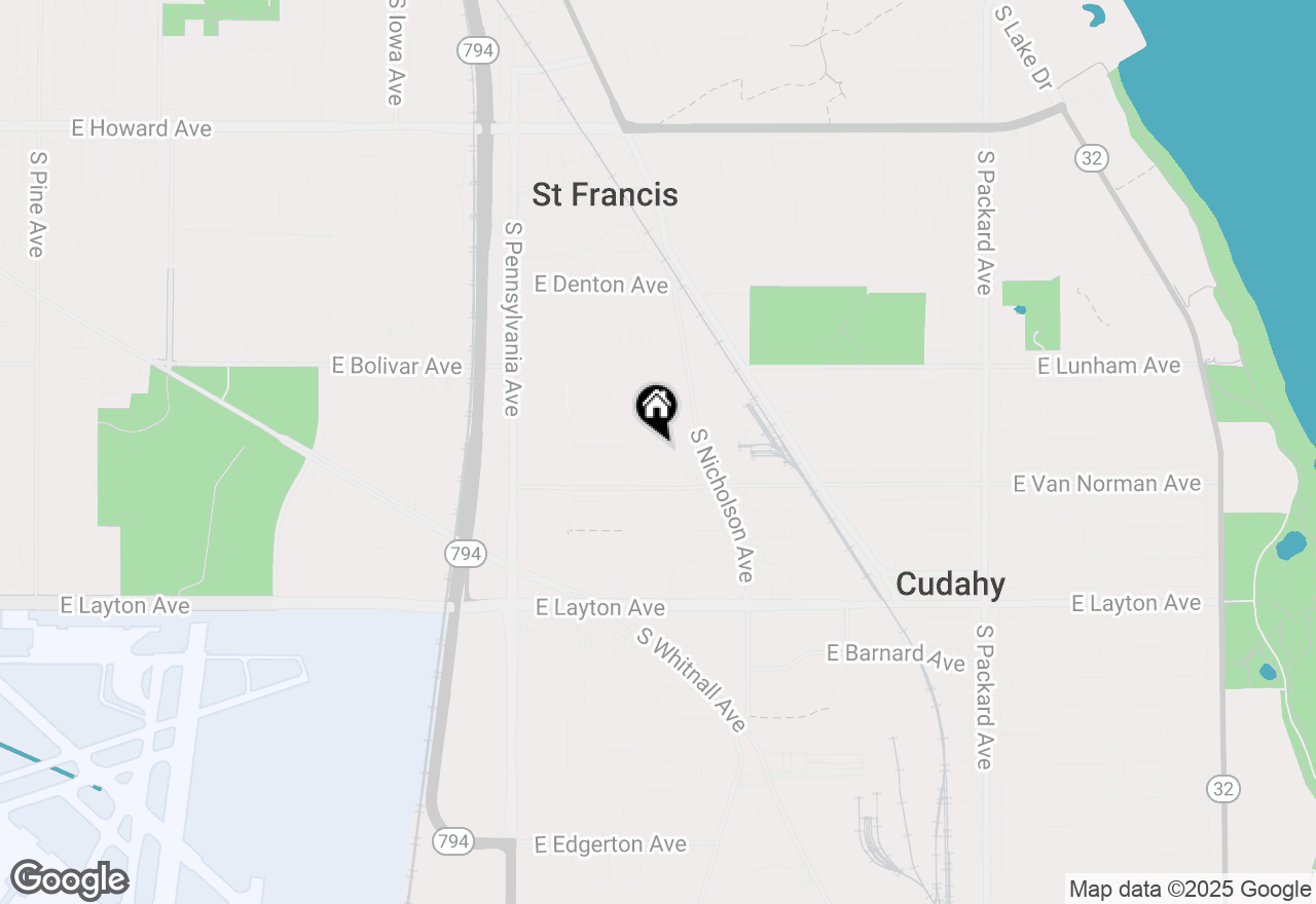 Map of 2902 E Allerton Ave, St. Francis, WI 53235