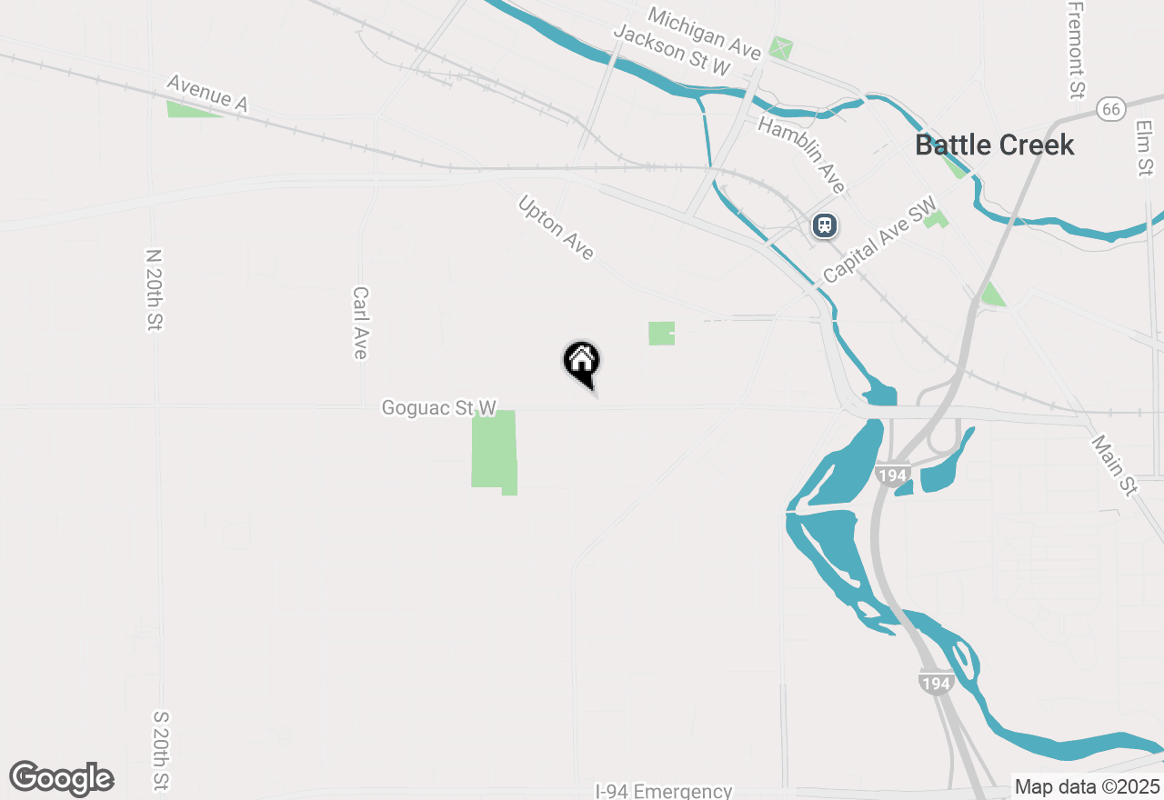 Map of 172 Goguac Street W, Battle Creek, MI 49015