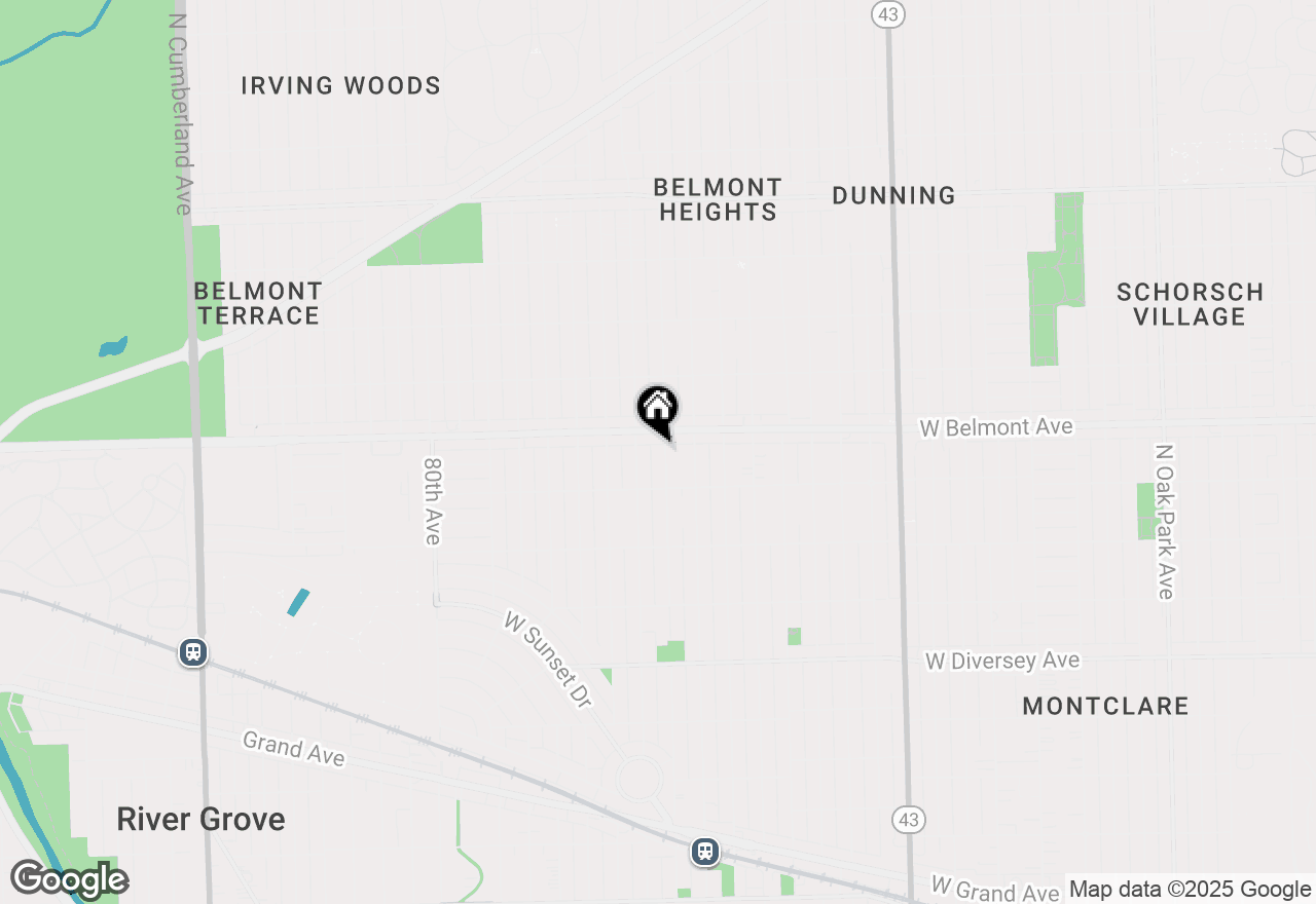 Map of 3128 N 76th Avenue, Elmwood Park, IL 60707