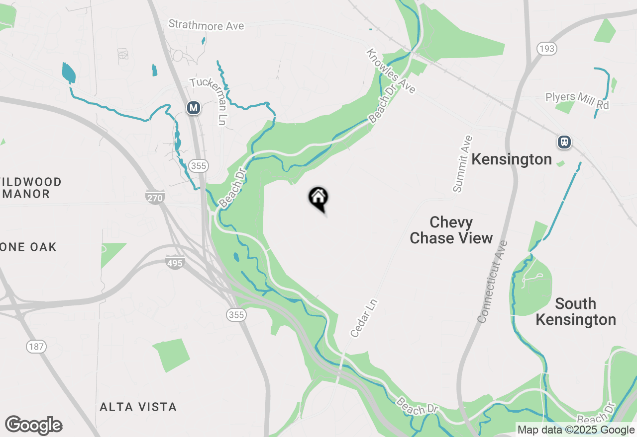 Map of 10105 Crestwood Road, Kensington, MD 20895