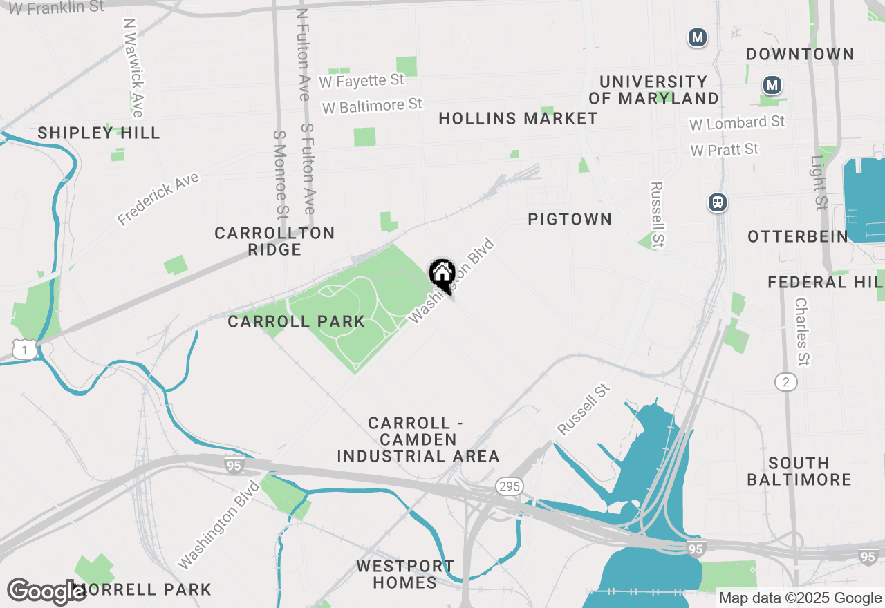 Map of 1412 Ward Street, Baltimore, MD 21230