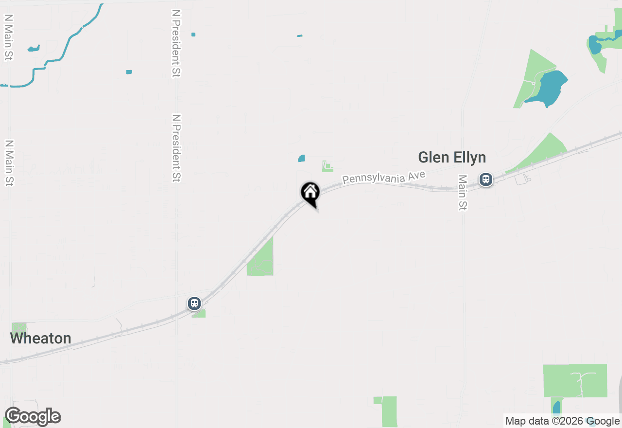 Map of 412 Lawrence Avenue, Glen Ellyn, IL 60137