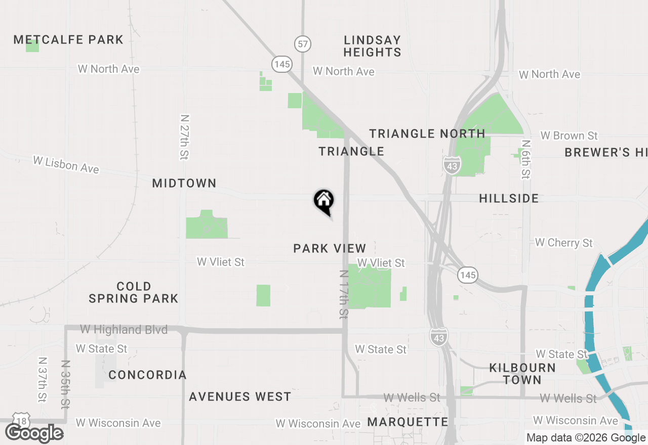 Map of 1815 W Galena St, Milwaukee, WI 53205