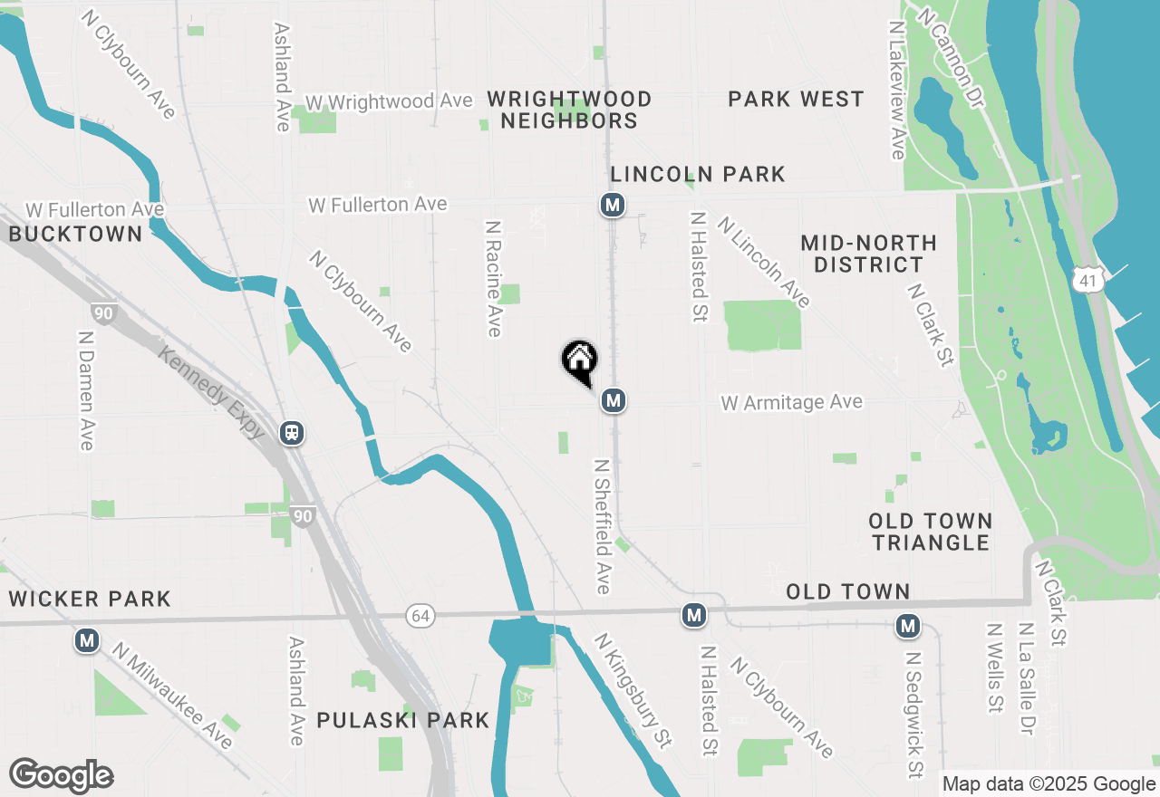 Map of 1020 W Armitage Avenue #3A, Chicago, IL 60614