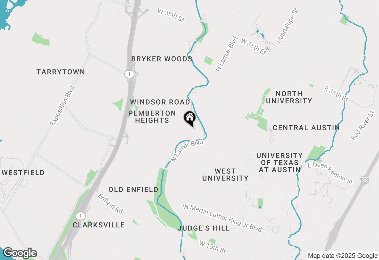 Map of 1103 Gaston Ave, Austin, TX 78703