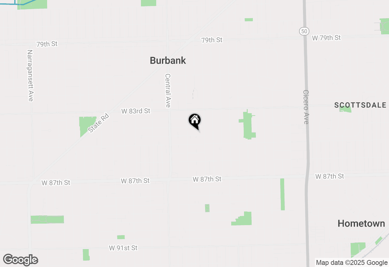Map of 5440 W 84th Place, Burbank, IL 60459