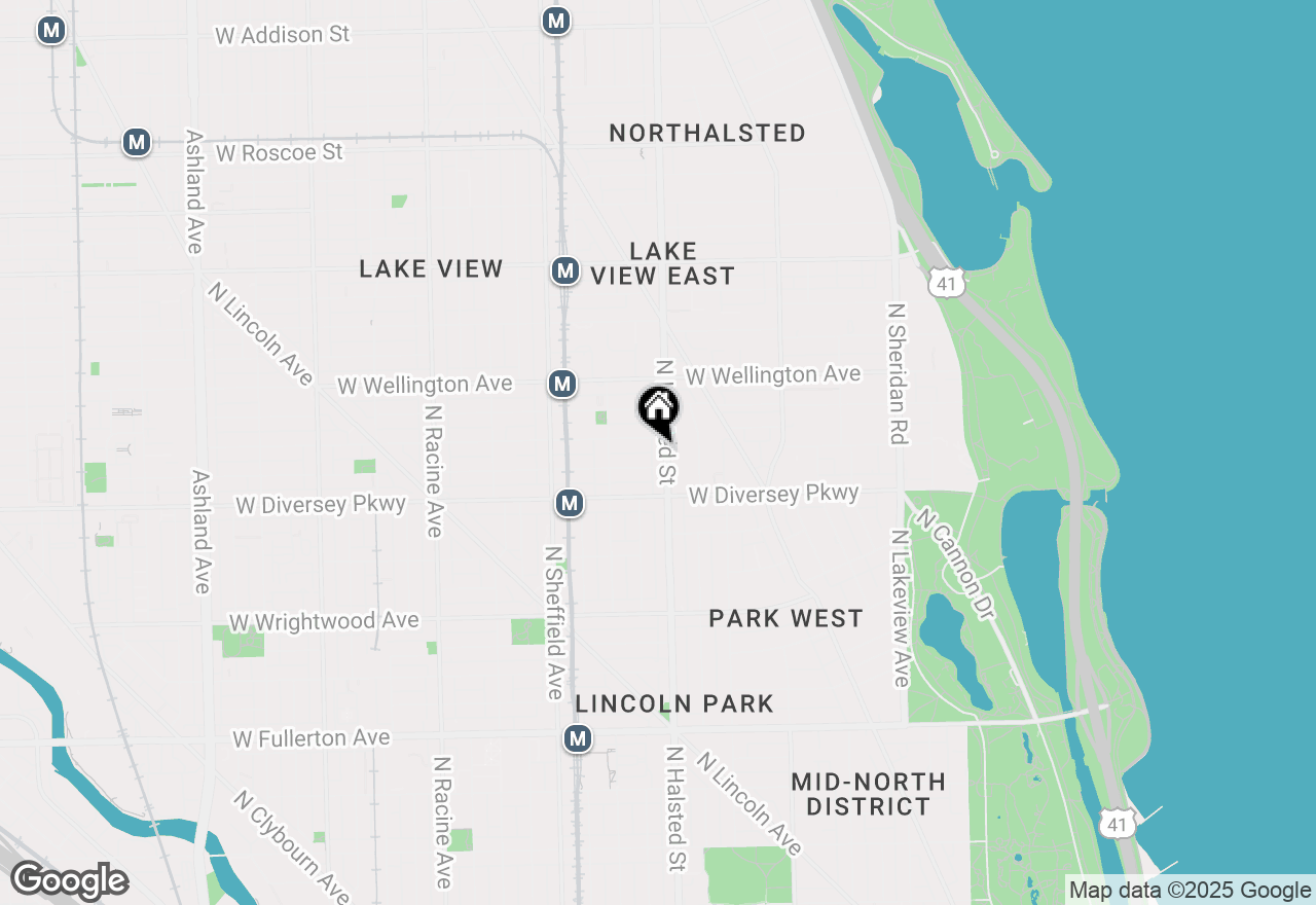 Map of 2846 N Halsted Street #2N, Chicago, IL 60657