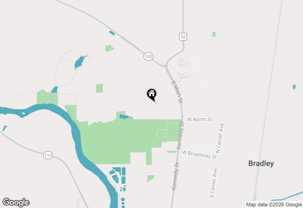 Map of 340 Nally Drive, Bourbonnais, IL 60914