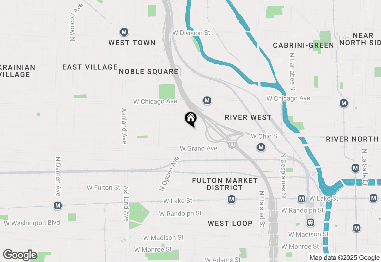 Map of 614 N Ogden Avenue #3, Chicago, IL 60642