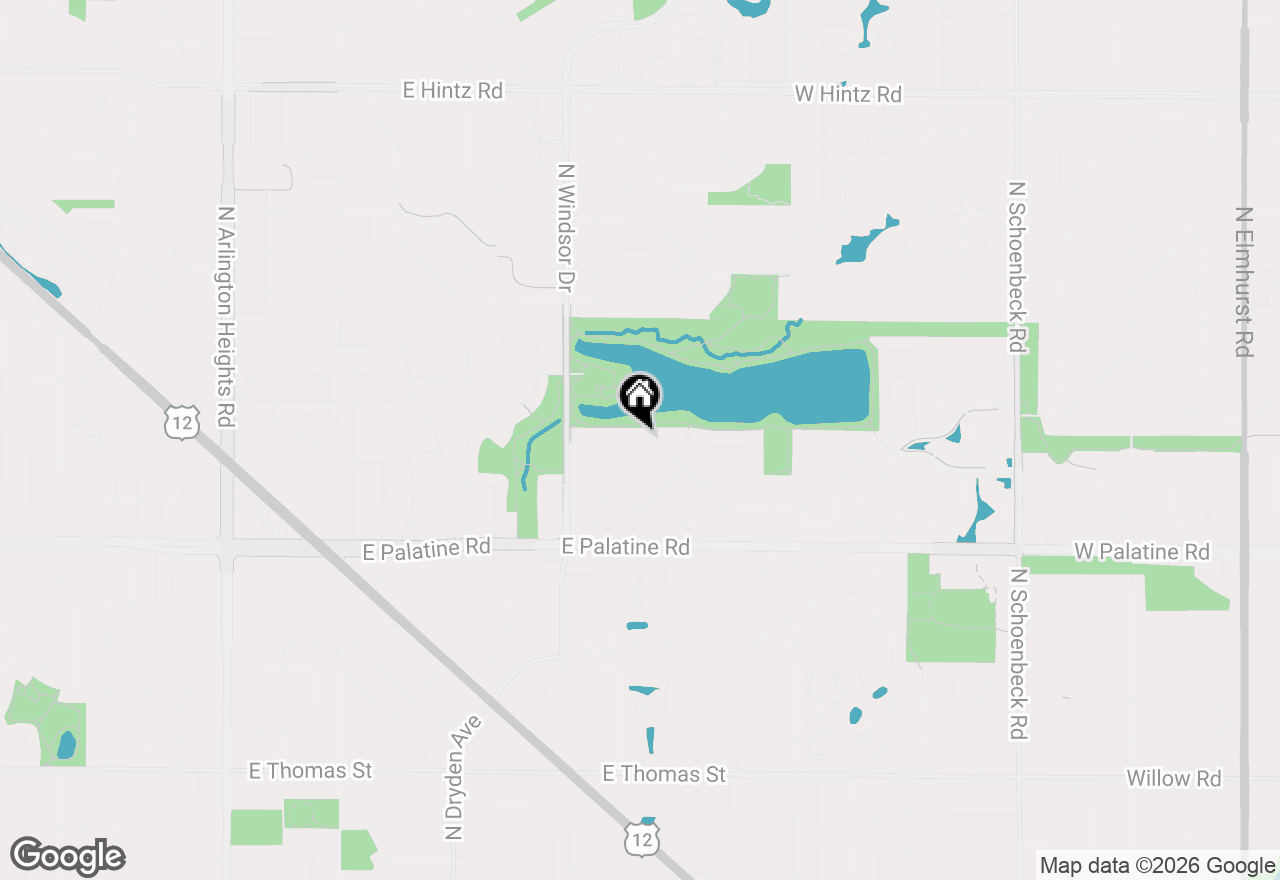 Map of 1636 E Jonquil Terrace, Arlington Heights, IL 60004