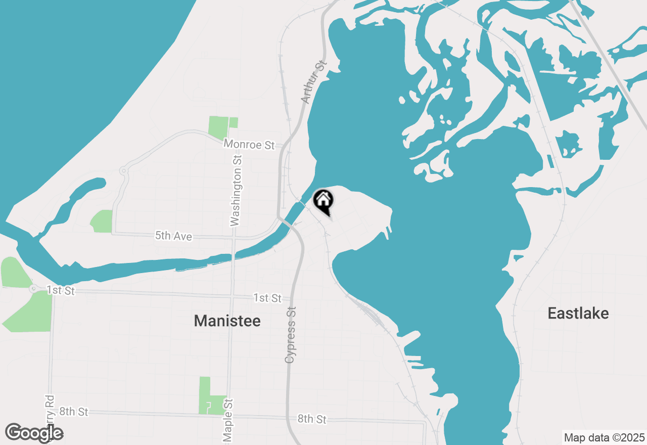 Map of 254 River Street, Manistee, MI 49660