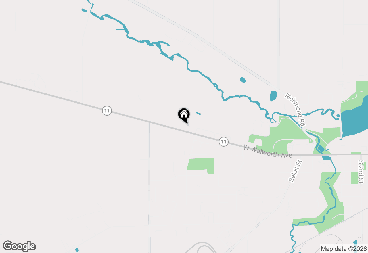 Map of W7598 Highway 11, Darien, WI 53114