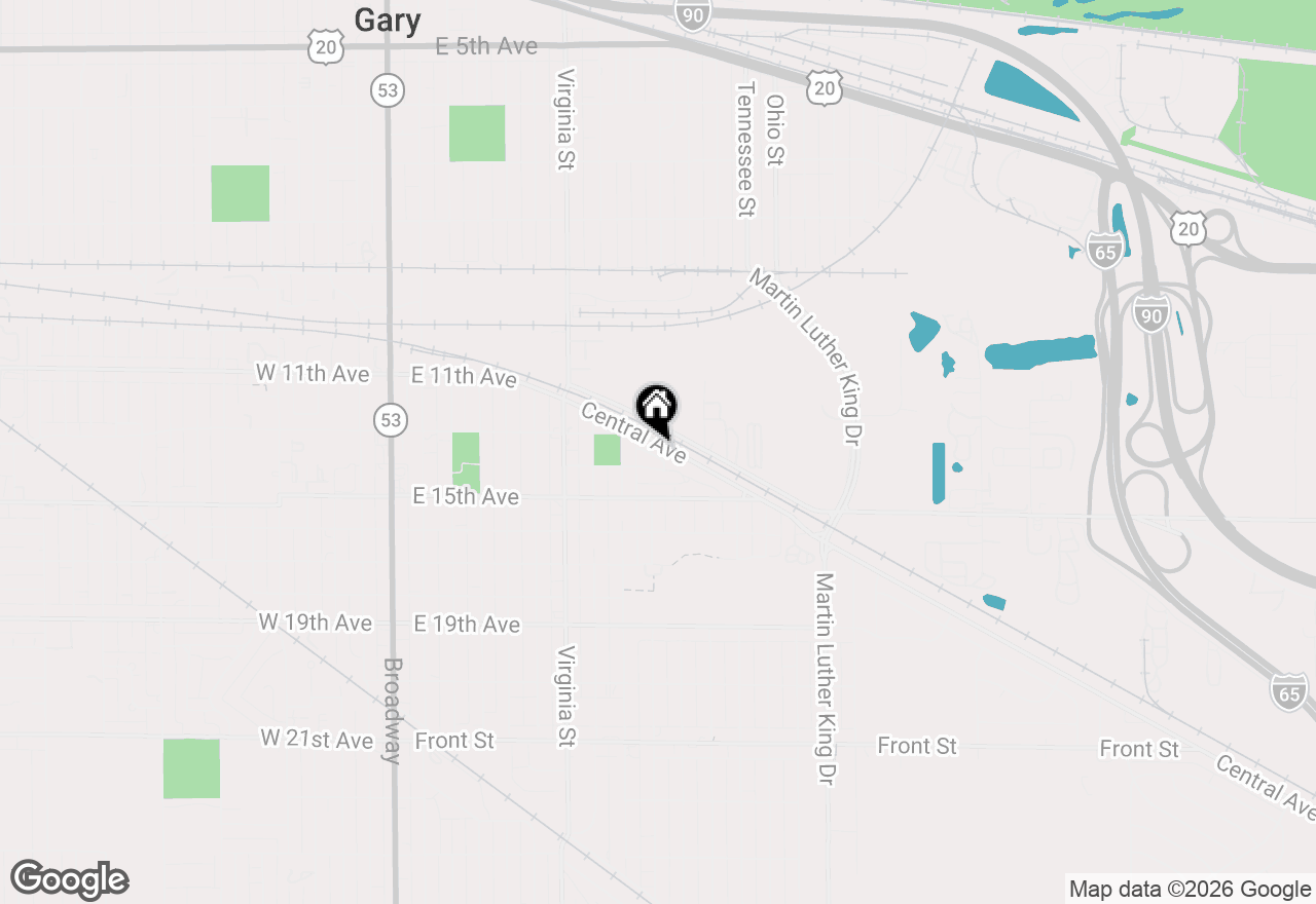 Map of 907 Central Avenue, Gary, IN 46407