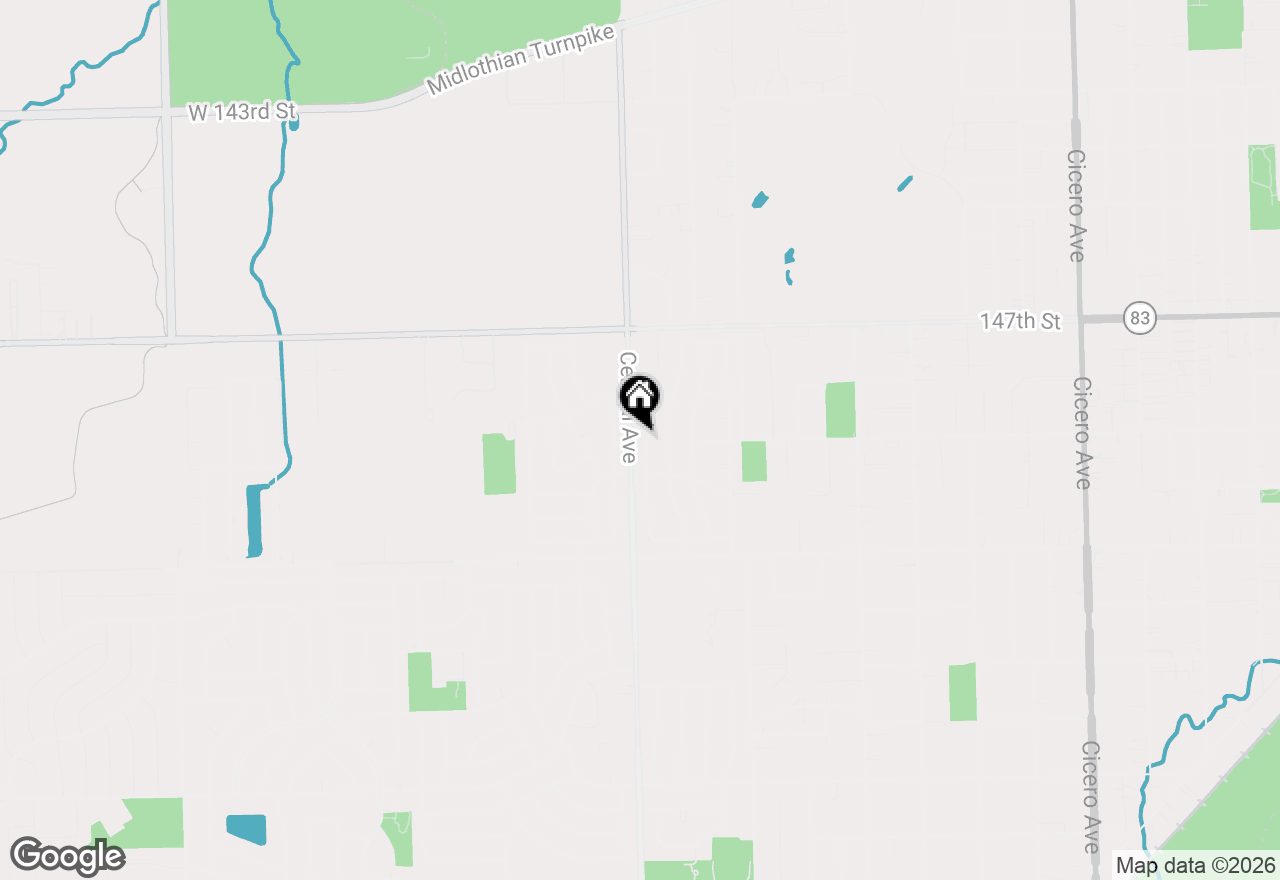 Map of 14848 Sunset Avenue, Oak Forest, IL 60452